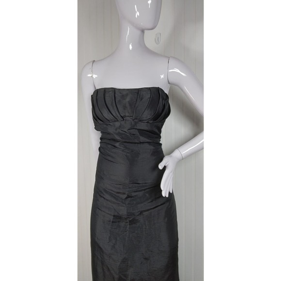 Jim Hjelm Ocassions strapless dress size 12 black strapless gown maxi length - Picture 2 of 13